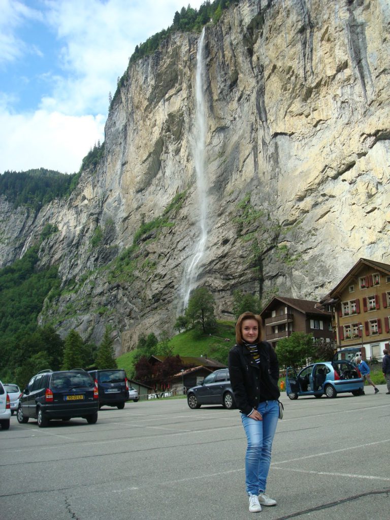 Швейцария, Интерлакен, водопад Лаутербруннен
