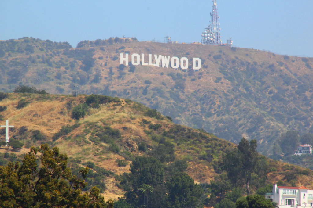 США, Лос-Анджелес, Аллея Славы, театр Кодак, знак Голливуд