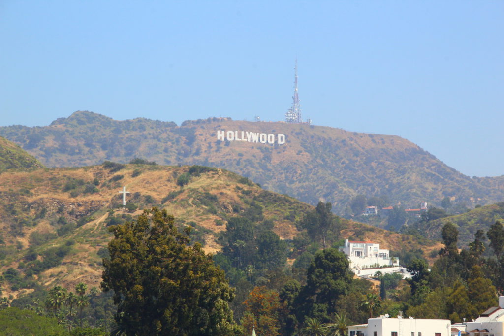 США, Лос-Анджелес, Аллея Славы, театр Кодак, знак Голливуд