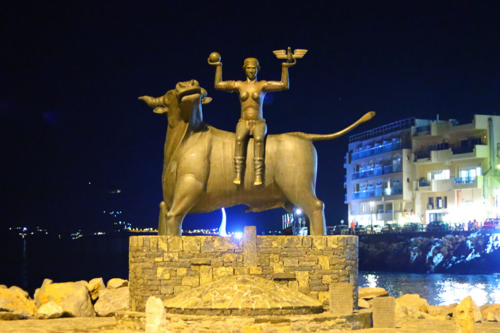 Agios Nicolaos, Crete, Greece, Abduction of Europa monument